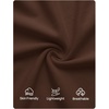image:imageZESICA Womens Summer Short Sleeve Wrap Cocktail Midi DressCoffee