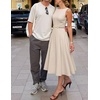 image:imageZESICA Womens Summer Sleeveless 2026 Formal Cocktail Party Midi DressesApricot