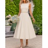 image:imageZESICA Womens Summer Sleeveless 2026 Formal Cocktail Party Midi DressesApricot