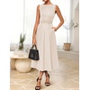 image:imageZESICA Womens Summer Sleeveless 2026 Formal Cocktail Party Midi DressesApricot