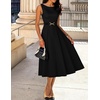 image:imageZESICA Womens Summer Sleeveless 2026 Formal Cocktail Party Midi DressesBlack