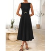 image:imageZESICA Womens Summer Sleeveless 2026 Formal Cocktail Party Midi DressesBlack