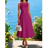 image:imageZESICA Womens Summer Sleeveless 2026 Formal Cocktail Party Midi DressesFuchsia