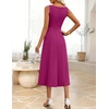 image:imageZESICA Womens Summer Sleeveless 2026 Formal Cocktail Party Midi DressesFuchsia