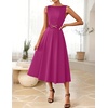 image:imageZESICA Womens Summer Sleeveless 2026 Formal Cocktail Party Midi DressesFuchsia