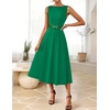 image:imageZESICA Womens Summer Sleeveless 2026 Formal Cocktail Party Midi DressesGreen