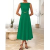 image:imageZESICA Womens Summer Sleeveless 2026 Formal Cocktail Party Midi DressesGreen