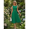 image:imageZESICA Womens Summer Sleeveless 2026 Formal Cocktail Party Midi DressesGreen