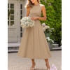 image:imageZESICA Womens Summer Sleeveless 2026 Formal Cocktail Party Midi DressesKhaki