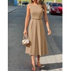 image:imageZESICA Womens Summer Sleeveless 2026 Formal Cocktail Party Midi DressesKhaki