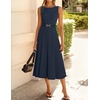 image:imageZESICA Womens Summer Sleeveless 2026 Formal Cocktail Party Midi DressesNavy