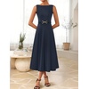 image:imageZESICA Womens Summer Sleeveless 2026 Formal Cocktail Party Midi DressesNavy