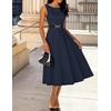 image:imageZESICA Womens Summer Sleeveless 2026 Formal Cocktail Party Midi DressesNavy