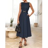 image:imageZESICA Womens Summer Sleeveless 2026 Formal Cocktail Party Midi DressesNavy