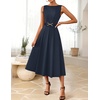 image:imageZESICA Womens Summer Sleeveless 2026 Formal Cocktail Party Midi DressesNavy