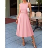 image:imageZESICA Womens Summer Sleeveless 2026 Formal Cocktail Party Midi DressesPink