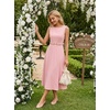 image:imageZESICA Womens Summer Sleeveless 2026 Formal Cocktail Party Midi DressesPink