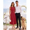 image:imageZESICA Womens Summer Sleeveless 2026 Formal Cocktail Party Midi DressesRed
