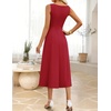 image:imageZESICA Womens Summer Sleeveless 2026 Formal Cocktail Party Midi DressesRed