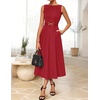 image:imageZESICA Womens Summer Sleeveless 2026 Formal Cocktail Party Midi DressesRed