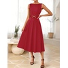 image:imageZESICA Womens Summer Sleeveless 2026 Formal Cocktail Party Midi DressesRed