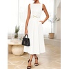 image:imageZESICA Womens Summer Sleeveless 2026 Formal Cocktail Party Midi DressesWhite