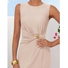 image:imageZESICA Womens Summer Sleeveless Bodycon Formal Cocktail Work Short DressApricot
