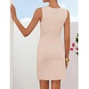 image:imageZESICA Womens Summer Sleeveless Bodycon Formal Cocktail Work Short DressApricot