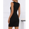 image:imageZESICA Womens Summer Sleeveless Bodycon Formal Cocktail Work Short DressBlack