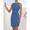 image:imageZESICA Womens Summer Sleeveless Bodycon Formal Cocktail Work Short DressDusty Blue