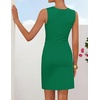 image:imageZESICA Womens Summer Sleeveless Bodycon Formal Cocktail Work Short DressGreen