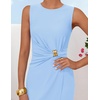 image:imageZESICA Womens Summer Sleeveless Bodycon Formal Cocktail Work Short DressLight Blue