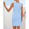 image:imageZESICA Womens Summer Sleeveless Bodycon Formal Cocktail Work Short DressLight Blue