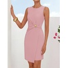 image:imageZESICA Womens Summer Sleeveless Bodycon Formal Cocktail Work Short DressPink