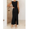image:imageZESICA Womens Summer Sleeveless Bodycon Ruched Maxi DressBlack