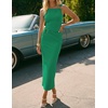 image:imageZESICA Womens Summer Sleeveless Bodycon Ruched Maxi DressGreen