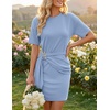 image:imageZESICA Womens Summer Sleeveless Bodycon Sweater Maxi DressBlue