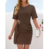 image:imageZESICA Womens Summer Sleeveless Bodycon Sweater Maxi DressBrown