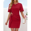 image:imageZESICA Womens Summer Sleeveless Bodycon Sweater Maxi DressRed