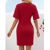 image:imageZESICA Womens Summer Sleeveless Bodycon Sweater Maxi DressRed