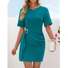 image:imageZESICA Womens Summer Sleeveless Bodycon Sweater Maxi DressTeal