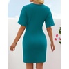 image:imageZESICA Womens Summer Sleeveless Bodycon Sweater Maxi DressTeal
