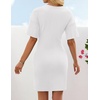 image:imageZESICA Womens Summer Sleeveless Bodycon Sweater Maxi DressWhite