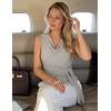 image:imageZESICA Womens Summer Sleeveless Business Casual Wrap Tank TopsBeige
