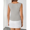 image:imageZESICA Womens Summer Sleeveless Business Casual Wrap Tank TopsBeige