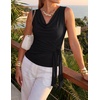 image:imageZESICA Womens Summer Sleeveless Business Casual Wrap Tank TopsBlack