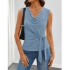 image:imageZESICA Womens Summer Sleeveless Business Casual Wrap Tank TopsHaze Blue