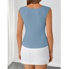 image:imageZESICA Womens Summer Sleeveless Business Casual Wrap Tank TopsHaze Blue