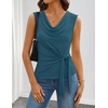 image:imageZESICA Womens Summer Sleeveless Business Casual Wrap Tank TopsLake Blue