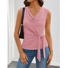 image:imageZESICA Womens Summer Sleeveless Business Casual Wrap Tank TopsPink